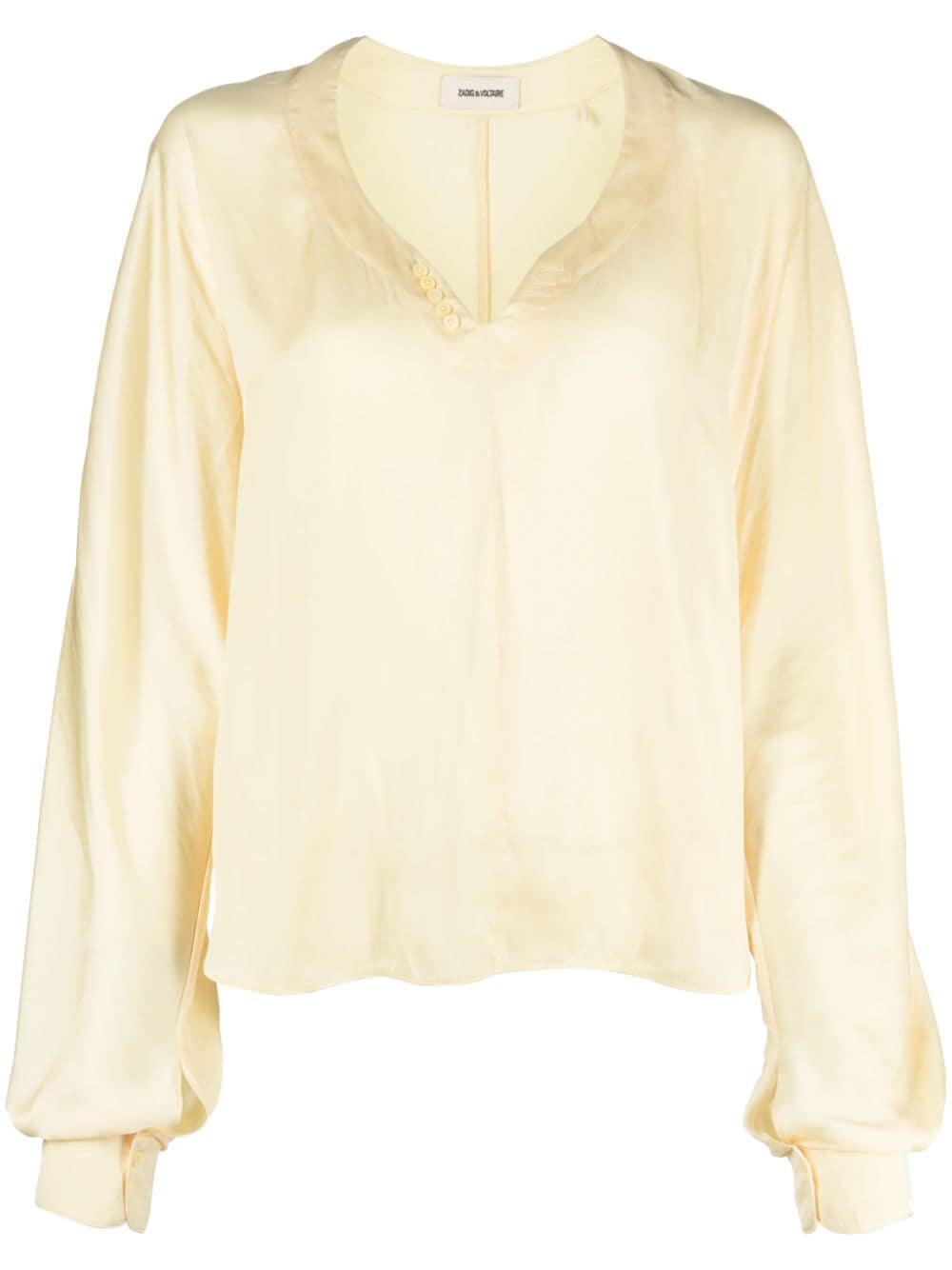 Zadig&Voltaire Tonastir satin-finish blouse - Yellow von Zadig&Voltaire