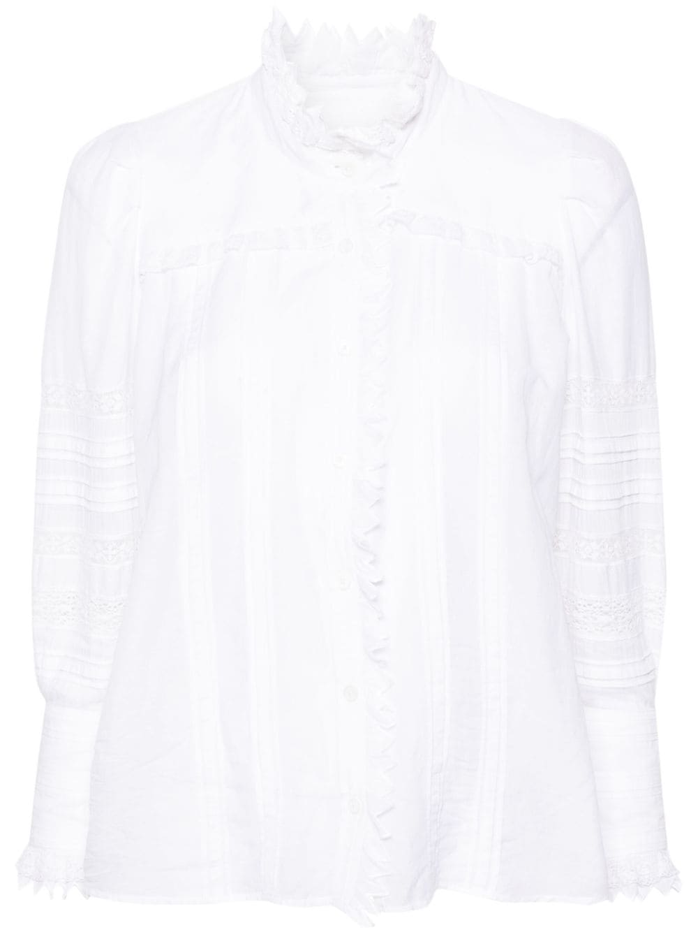 Zadig&Voltaire Trevy pintuck-detailing shirt - White von Zadig&Voltaire