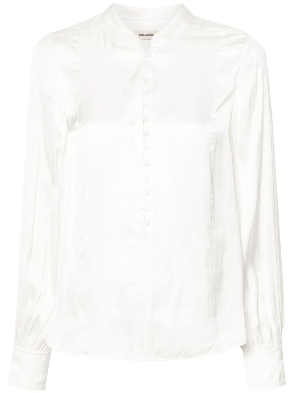 Zadig&Voltaire Twina satin-finish blouse - White von Zadig&Voltaire