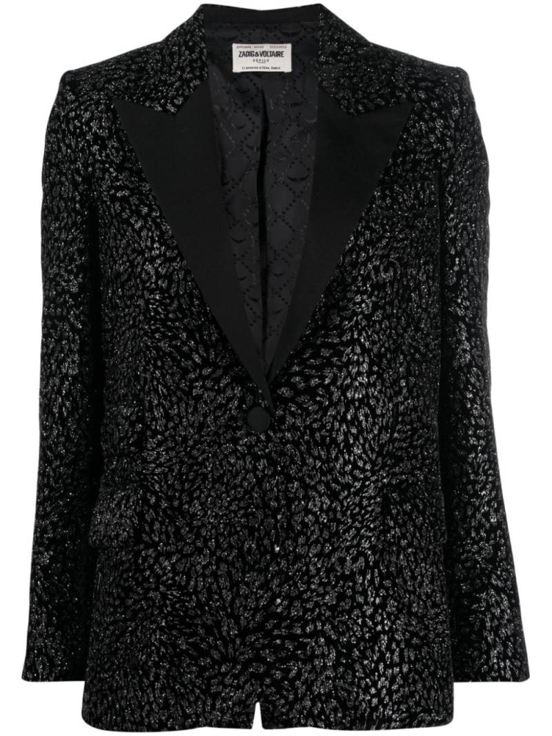 Zadig&Voltaire Venus jacquard single-breasted blazer - Black von Zadig&Voltaire