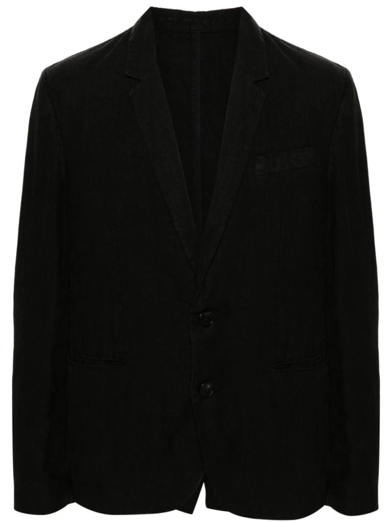 Zadig&Voltaire Viks single-breasted linen blazer - Black von Zadig&Voltaire