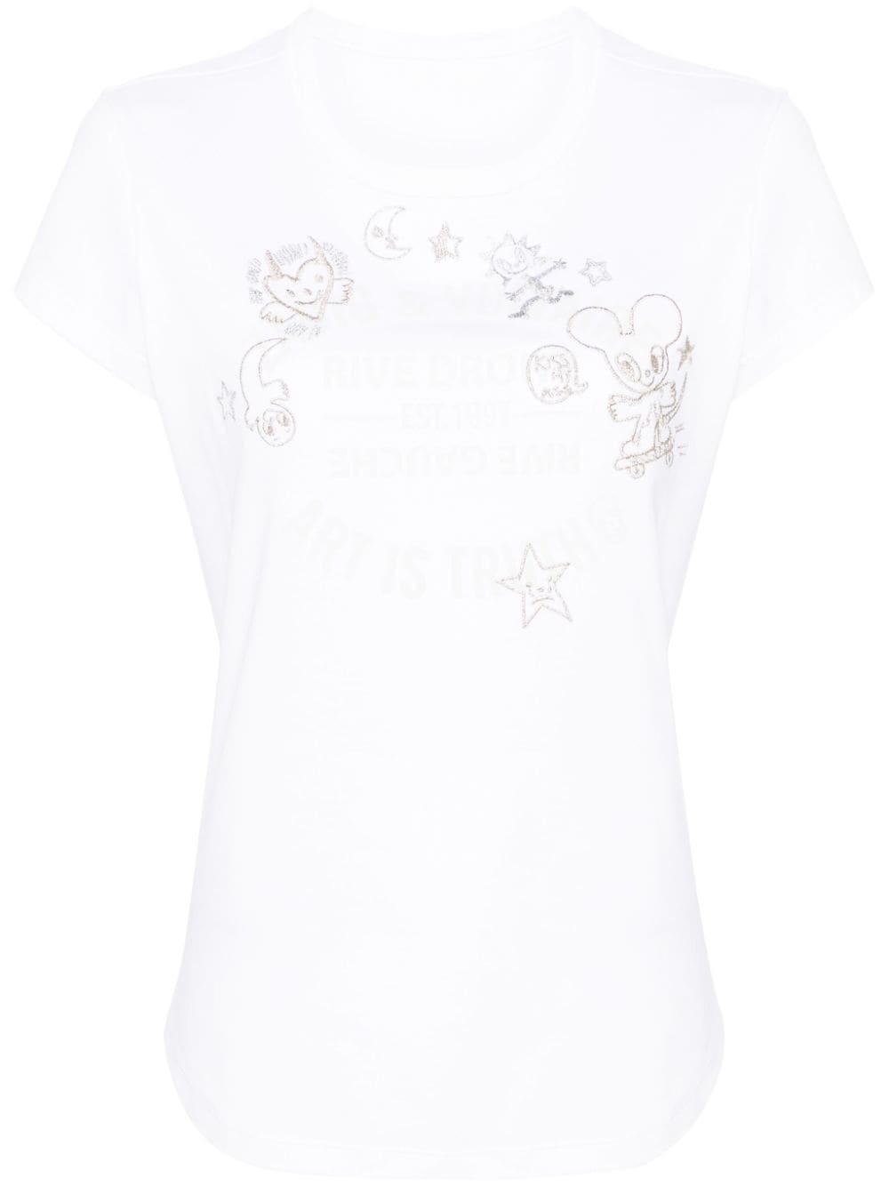 Zadig&Voltaire Walk Blason embroidered T-shirt - White von Zadig&Voltaire