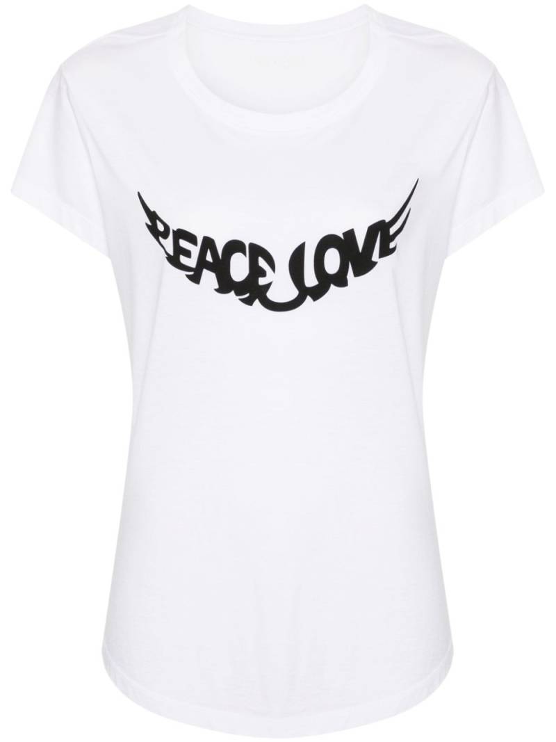 Zadig&Voltaire Walk Peace Love printed T-shirt - White von Zadig&Voltaire