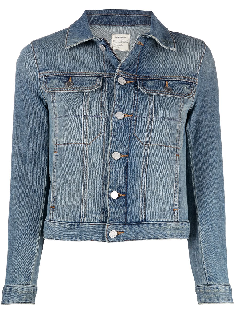 Zadig&Voltaire button-front denim jacket - Blue von Zadig&Voltaire