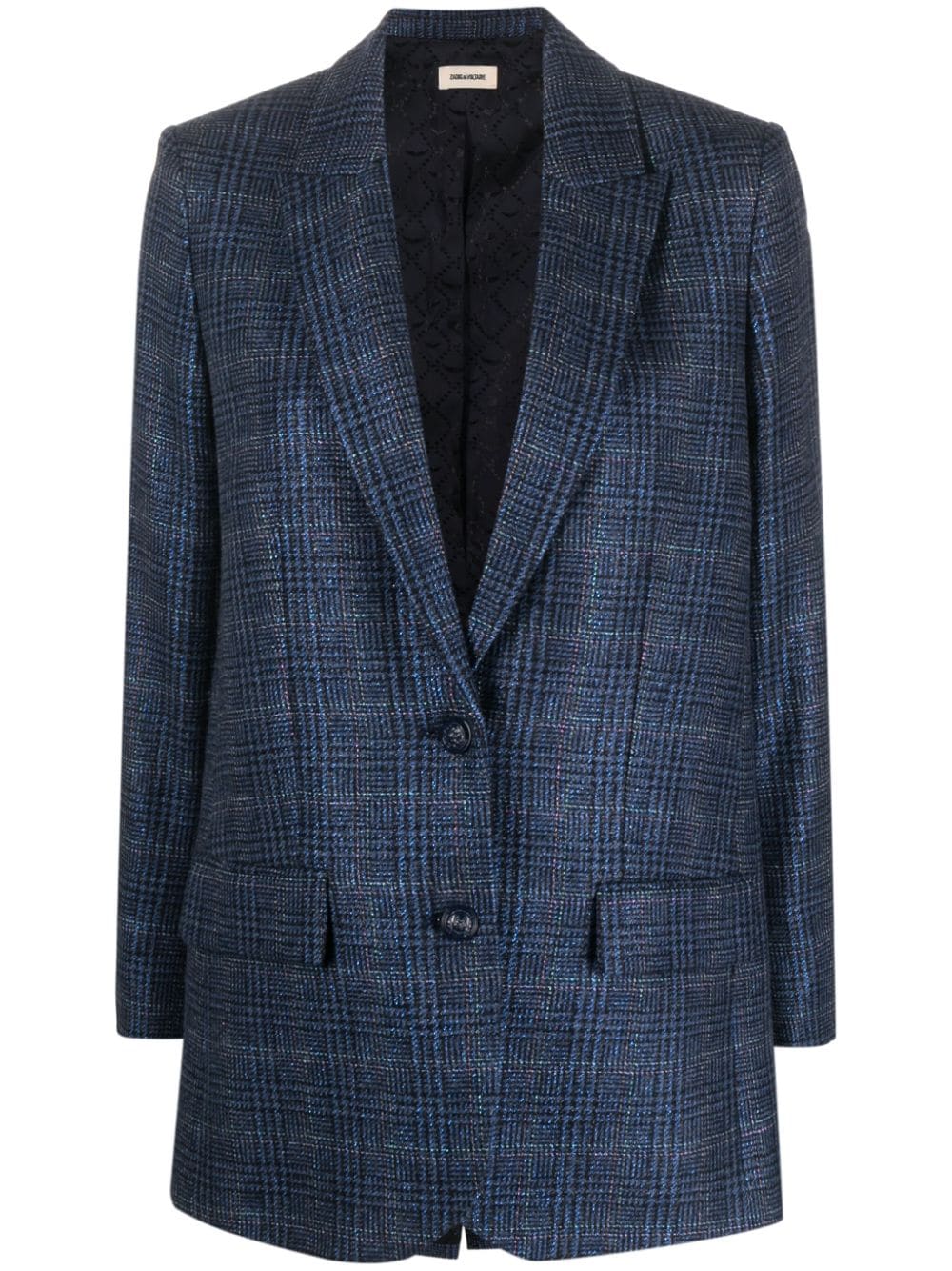 Zadig&Voltaire check-pattern wool blazer - Blue von Zadig&Voltaire