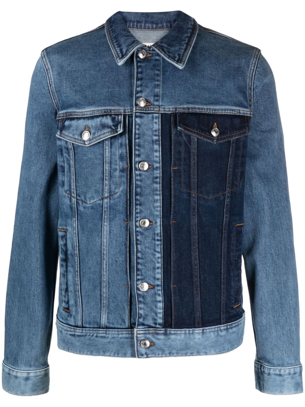 Zadig&Voltaire colour-block stretch-cotton denim jacket - Blue von Zadig&Voltaire