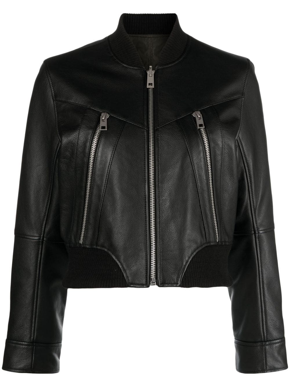 Zadig&Voltaire cropped leather jacket - Black von Zadig&Voltaire