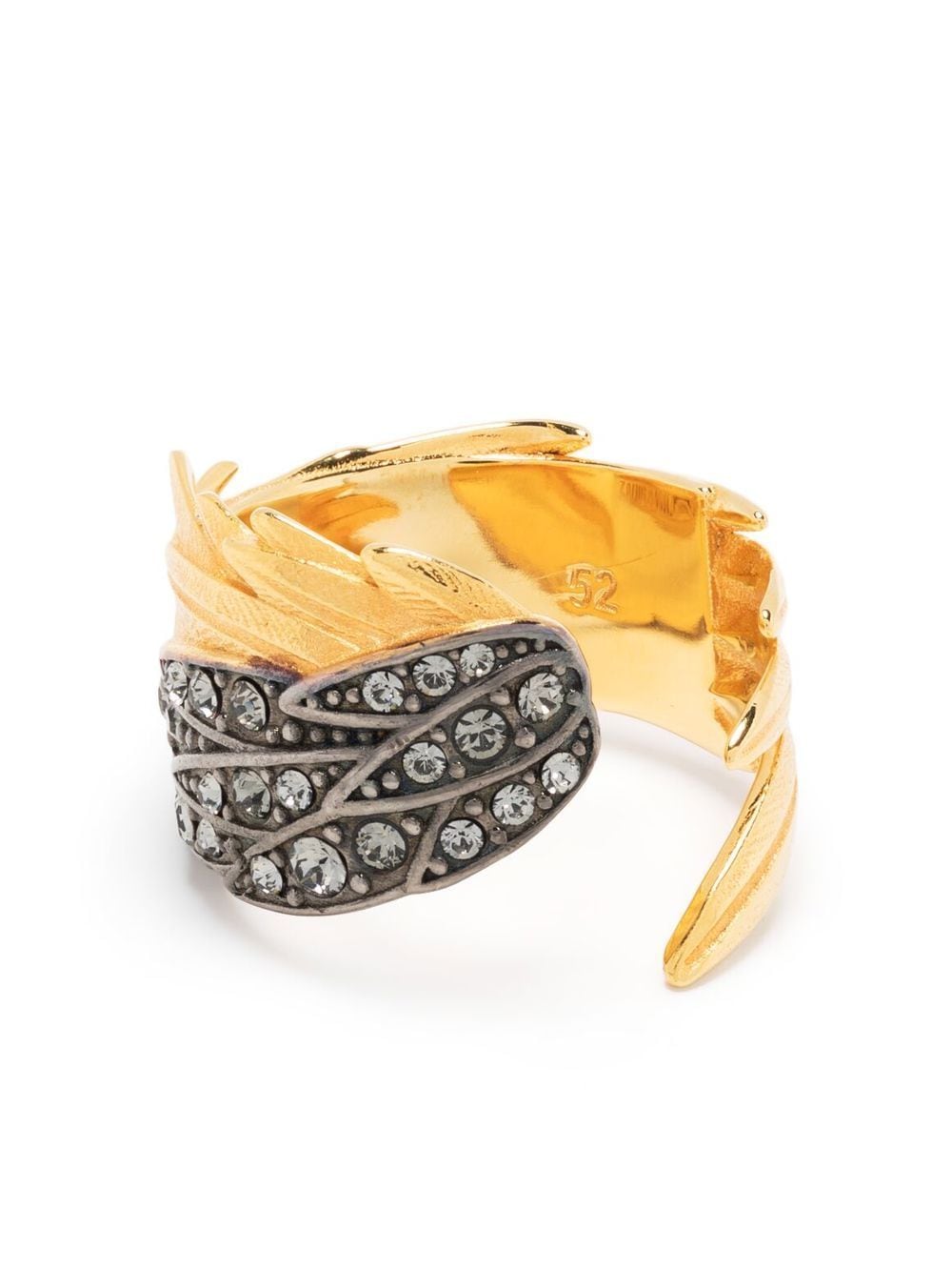 Zadig&Voltaire feathered crystal-embellished ring - Gold von Zadig&Voltaire