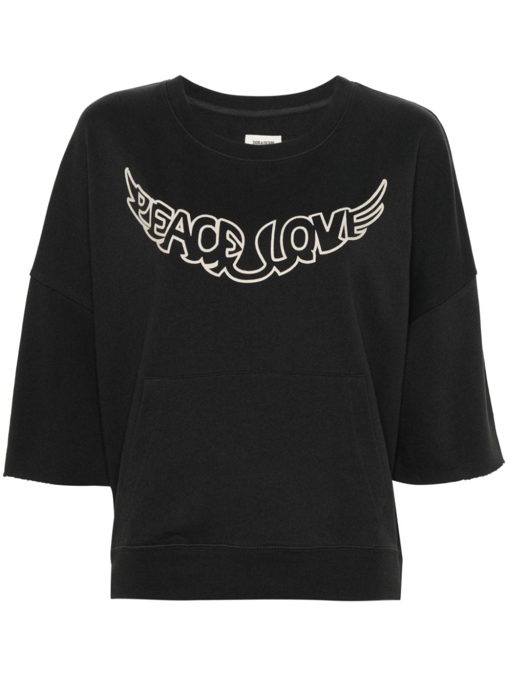 Zadig&Voltaire flocked-slogan T-shirt - Black von Zadig&Voltaire