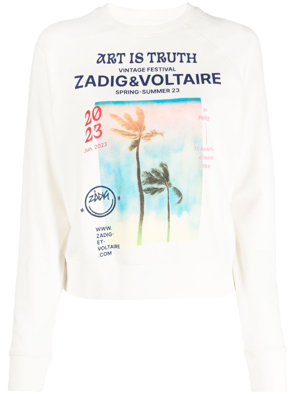 Zadig&Voltaire graphic-print sweatshirt - Neutrals von Zadig&Voltaire