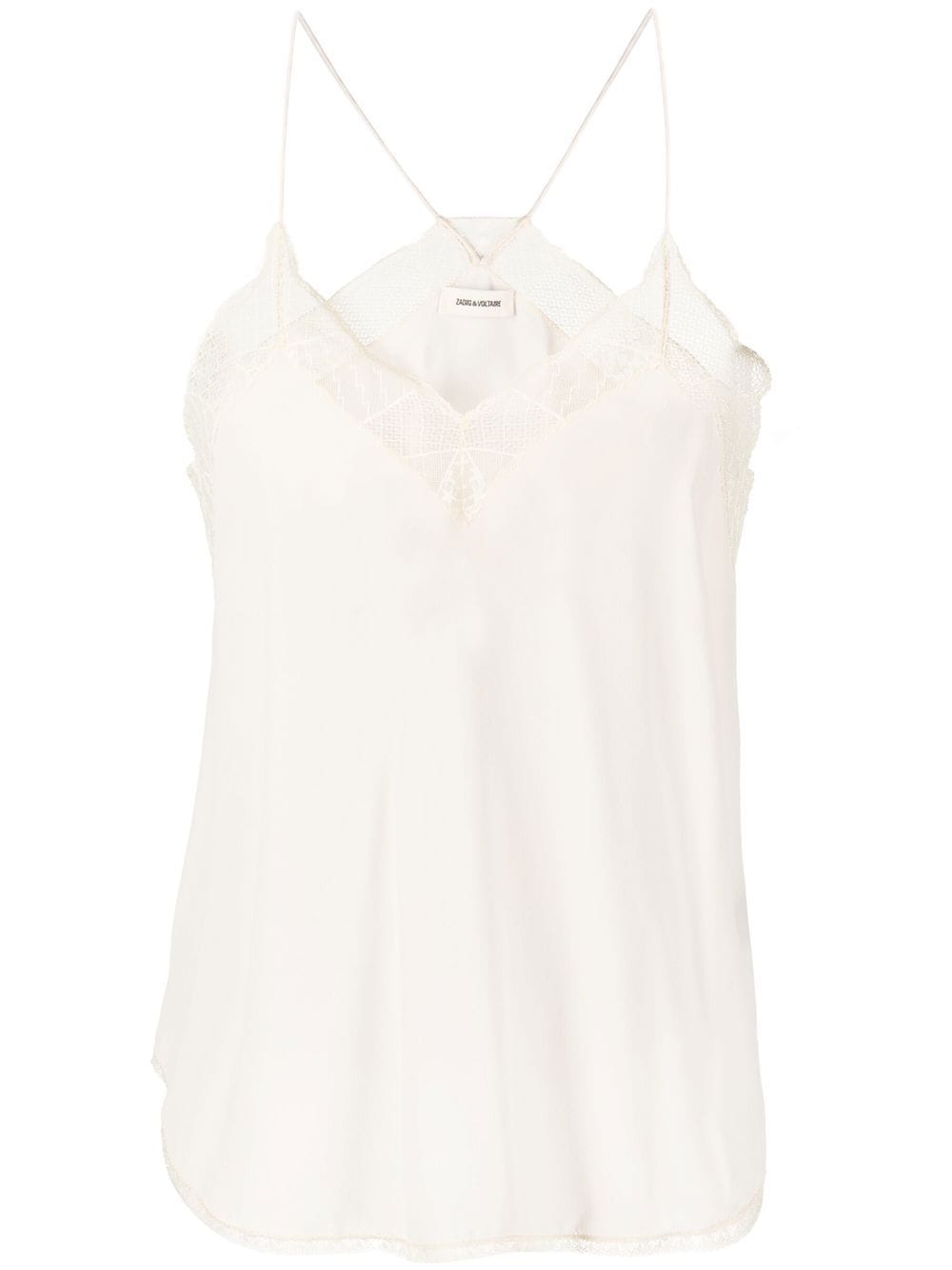 Zadig&Voltaire lace-trim tank top - Neutrals von Zadig&Voltaire