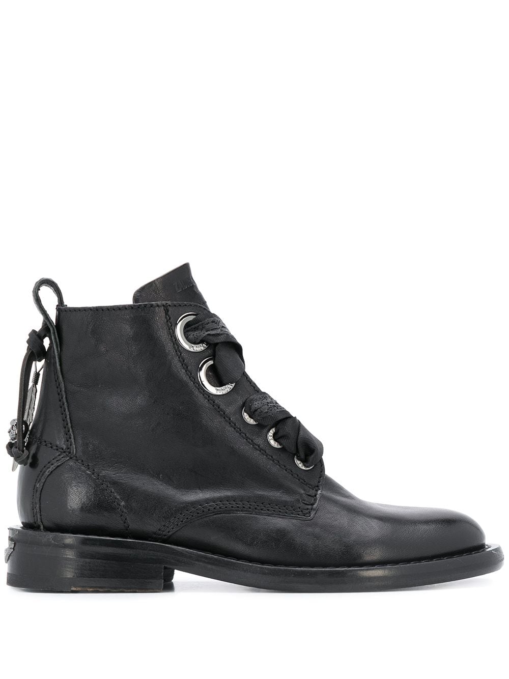 Zadig&Voltaire lace-up 30mm ankle boots - Black von Zadig&Voltaire