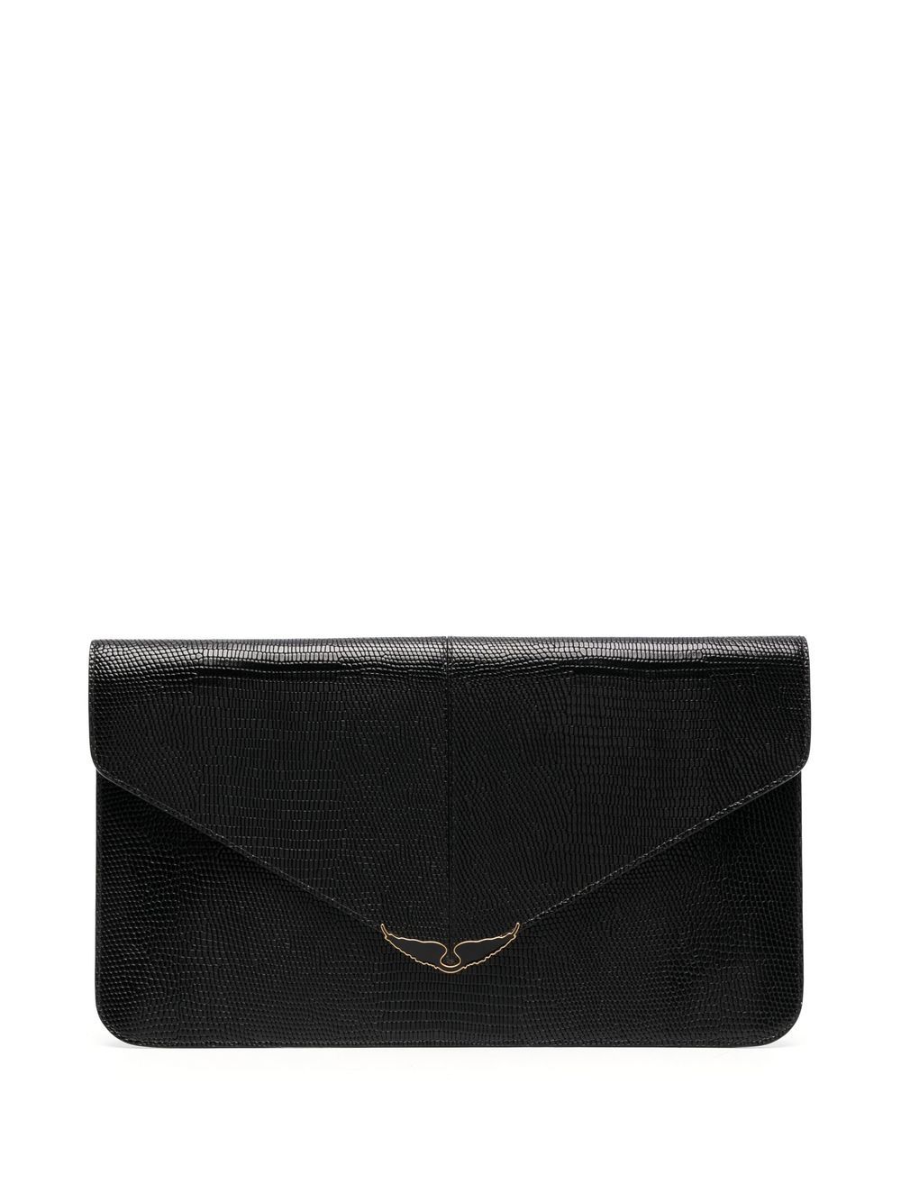 Zadig&Voltaire leather clutch bag - Black von Zadig&Voltaire