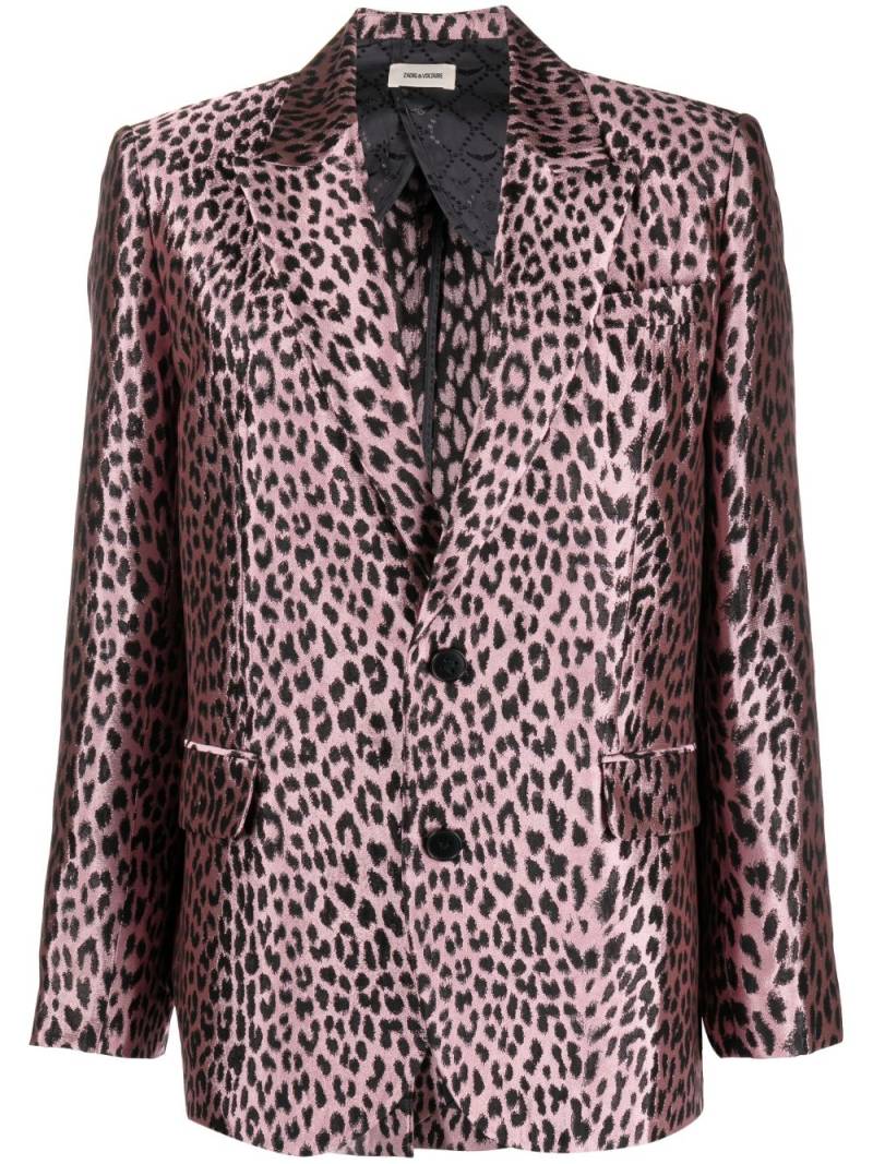 Zadig&Voltaire leopard-print jacquard blazer - Pink von Zadig&Voltaire