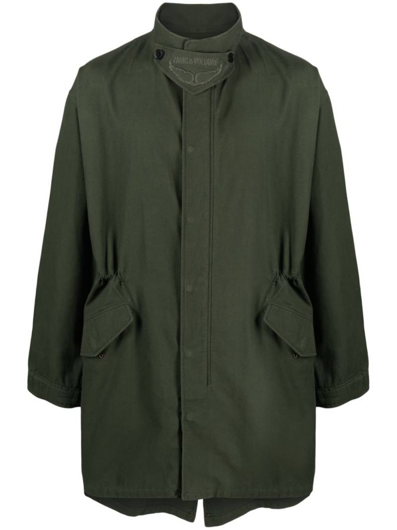 Zadig&Voltaire logo-embroidered organic cotton parka - Green von Zadig&Voltaire