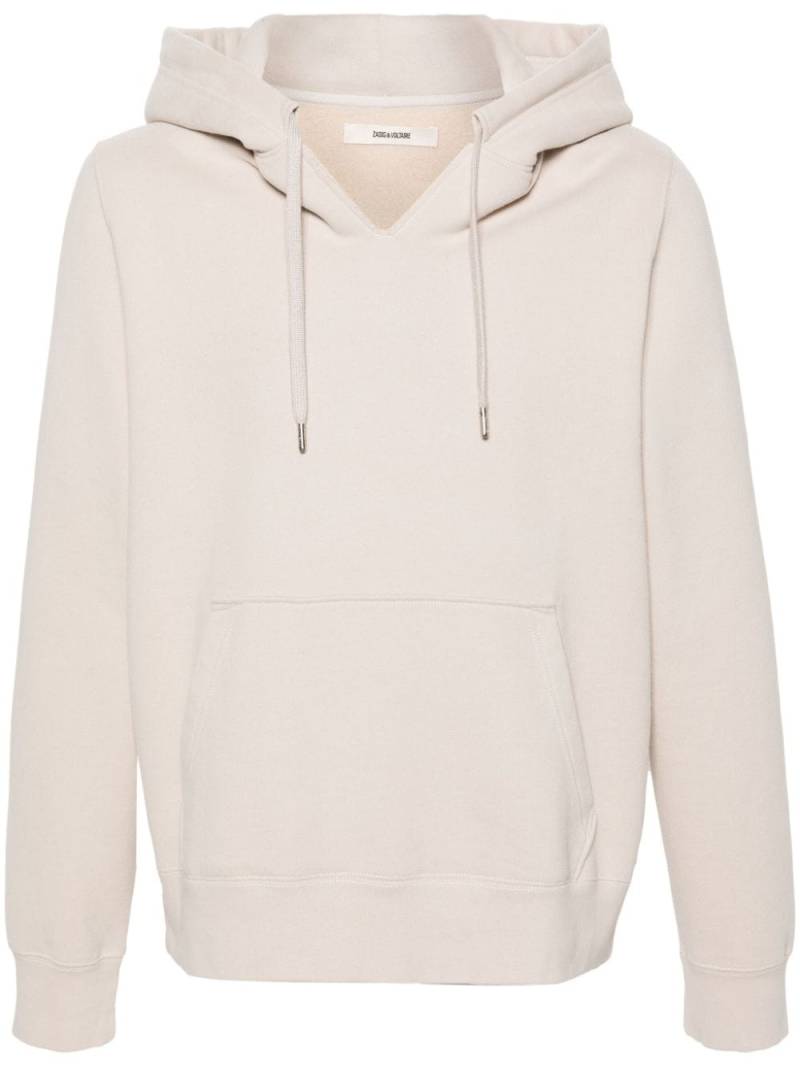 Zadig&Voltaire logo-embroidered papercut-print hoodie - Neutrals von Zadig&Voltaire