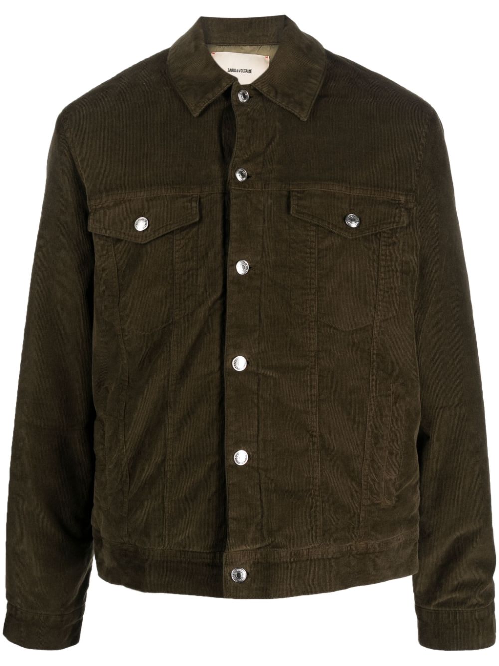 Zadig&Voltaire logo-patch denim jacket - Green von Zadig&Voltaire