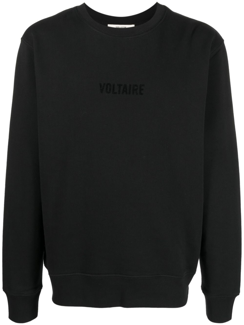 Zadig&Voltaire flocked-logo cotton sweatshirt - Black von Zadig&Voltaire