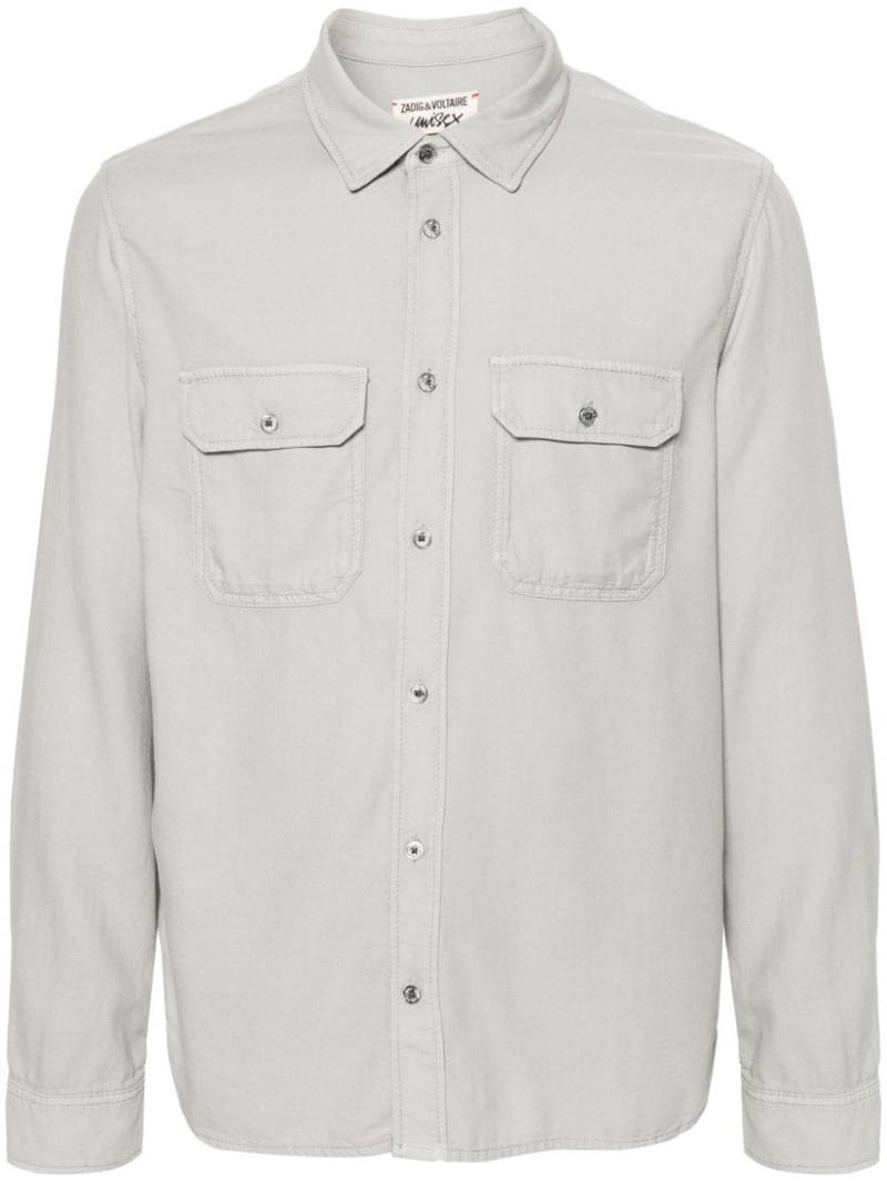 Zadig&Voltaire long-sleeve cotton shirt - Grey von Zadig&Voltaire
