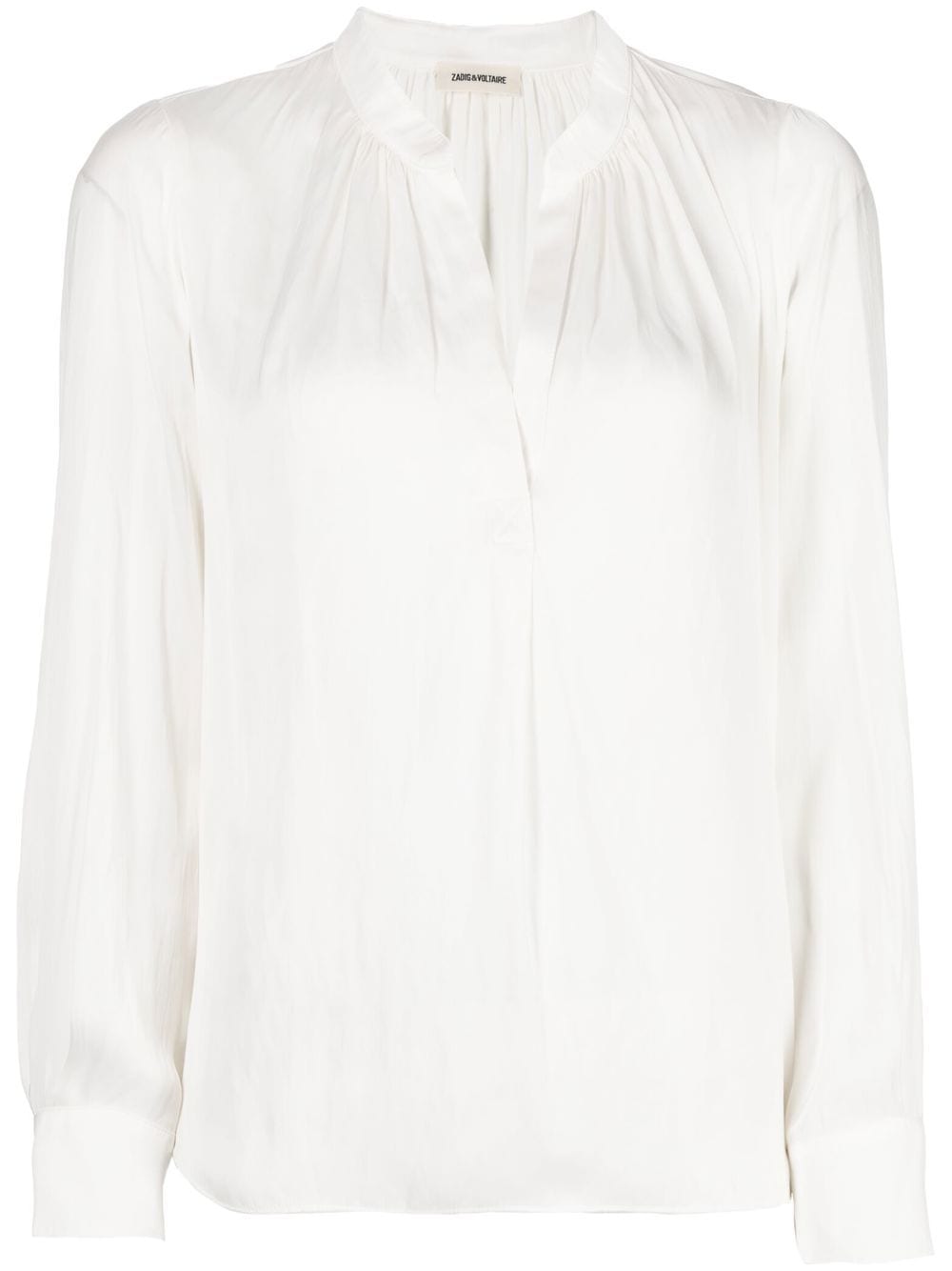 Zadig&Voltaire long-sleeve gathered-detail blouse - White von Zadig&Voltaire