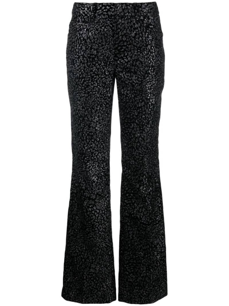 Zadig&Voltaire patterned-jacquard flared trousers - Black von Zadig&Voltaire