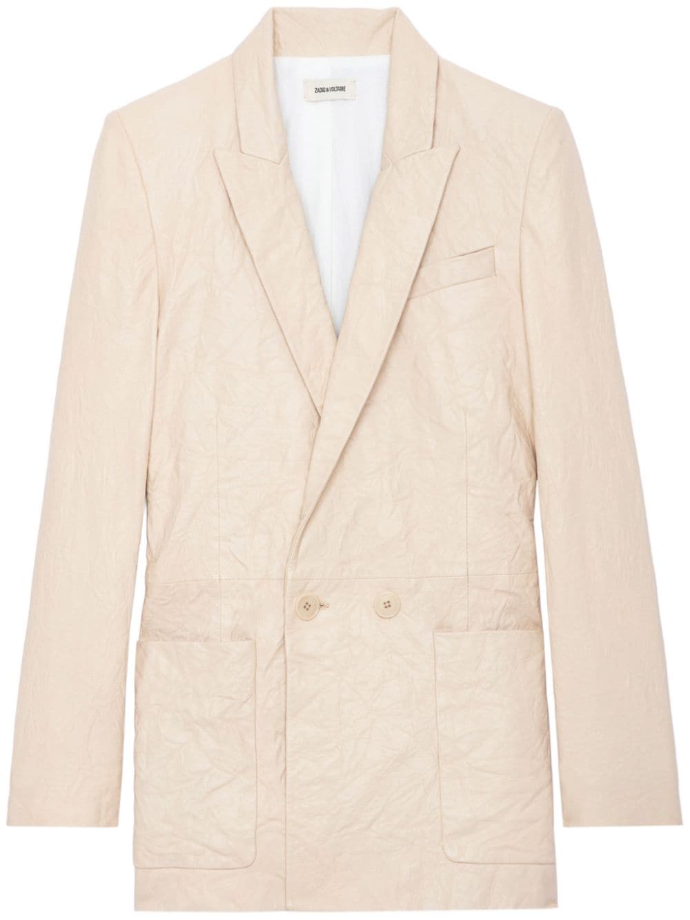 Zadig&Voltaire peak-lapel leather blazer - Neutrals von Zadig&Voltaire