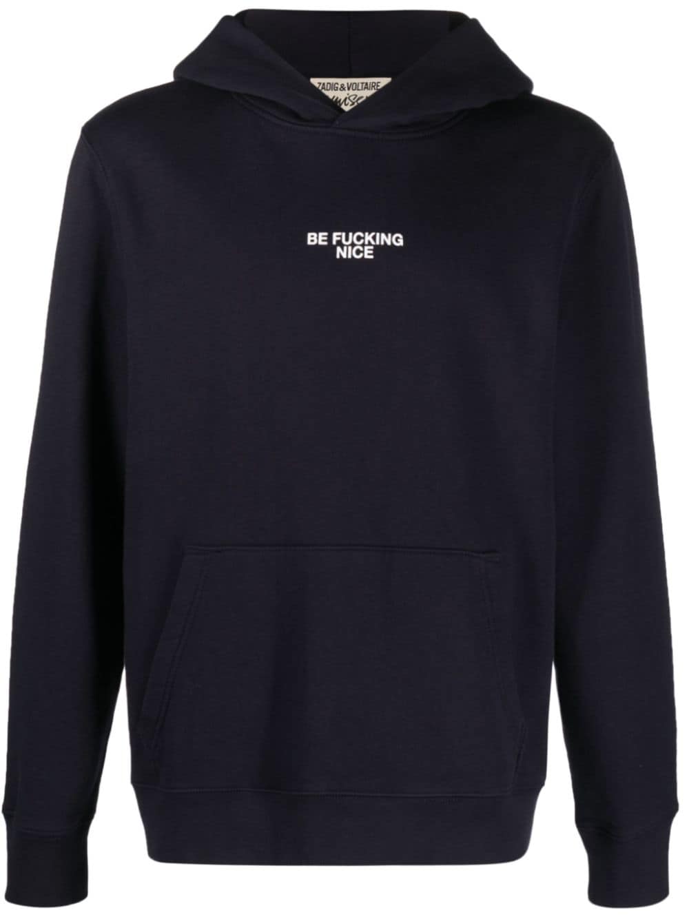 Zadig&Voltaire slogan-print organic cotton hoodie - Blue von Zadig&Voltaire