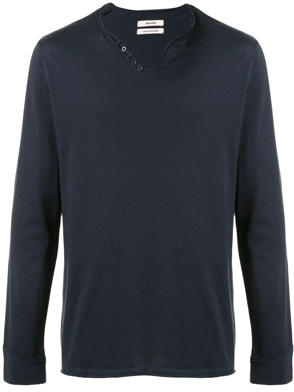 Zadig&Voltaire v-neck long-sleeve T-shirt - Blue von Zadig&Voltaire