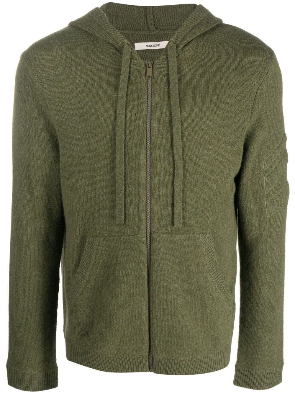 Zadig&Voltaire zip-up knitted cashmere hoodie - Green von Zadig&Voltaire