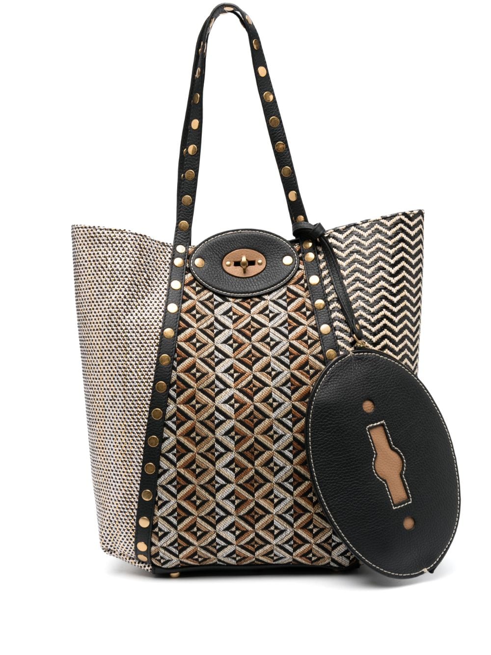 Zanellato Moretta abstract-pattern tote bag - Black von Zanellato