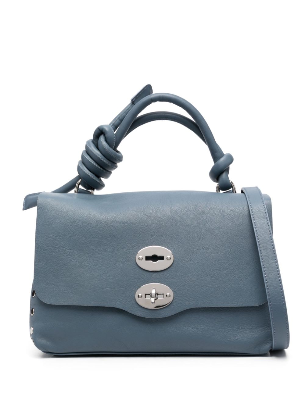 Zanellato Postina Piuma Knot leather tote bag - Blue von Zanellato