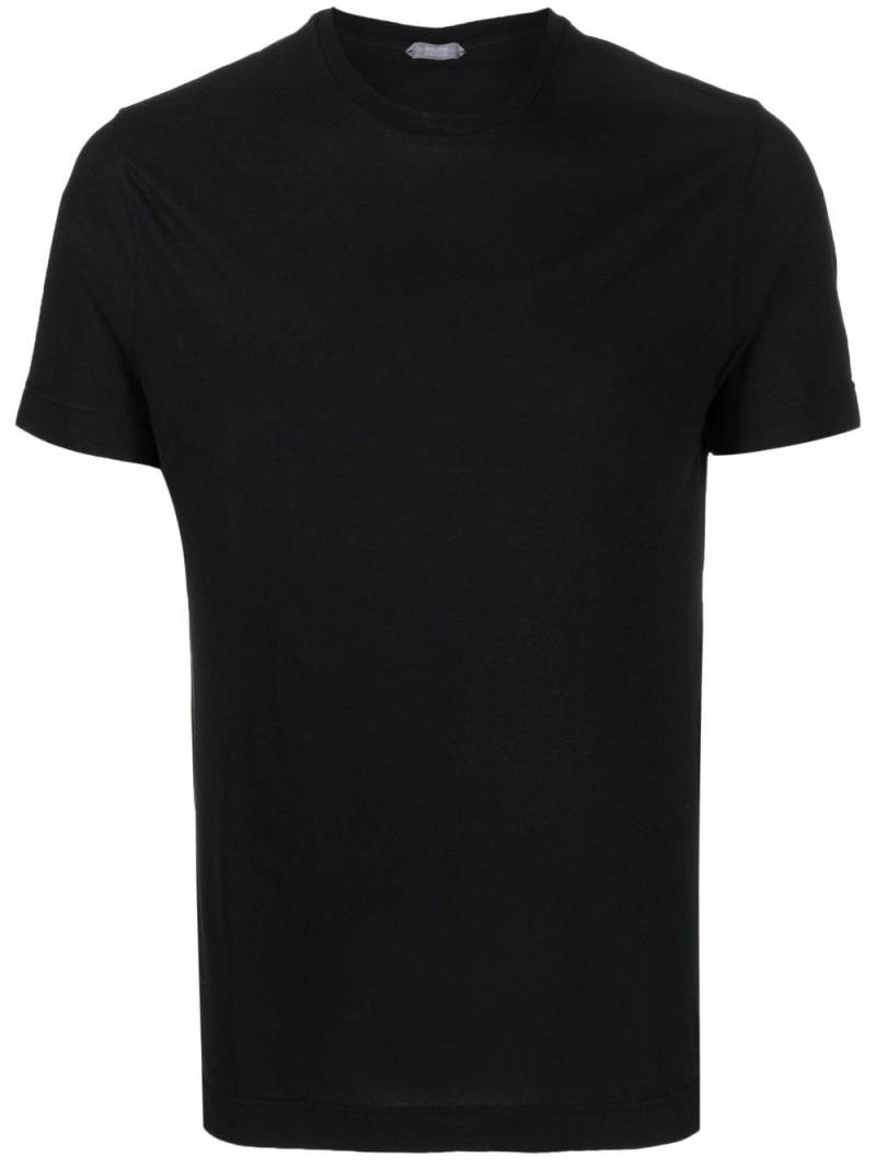 Zanone basic short-sleeved T-shirt - Black von Zanone