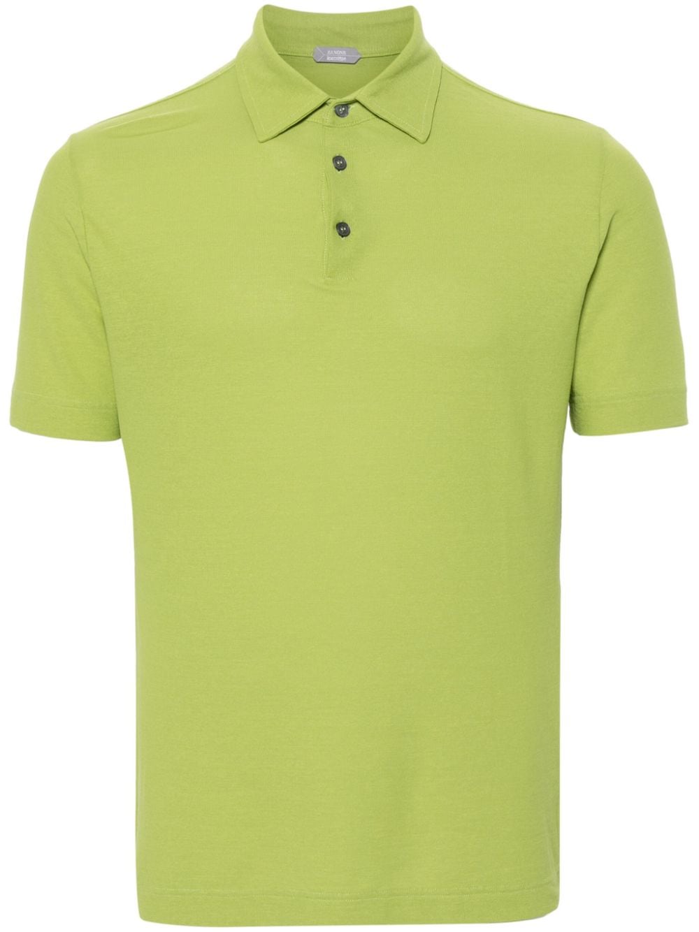Zanone button-up cotton polo shirt - Green von Zanone