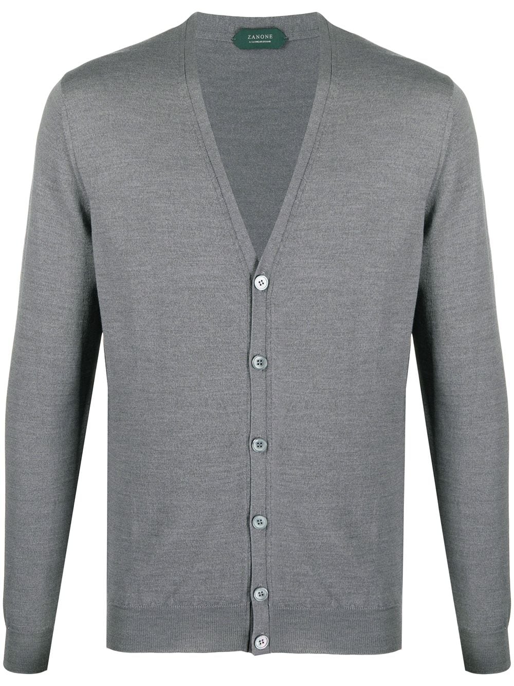 Zanone button-up knitted cardigan - Grey von Zanone