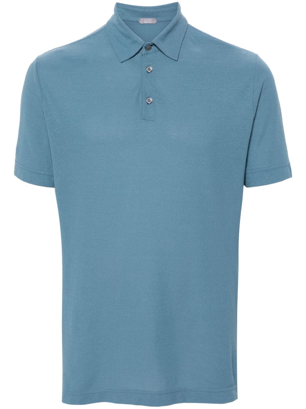 Zanone fine-knit cotton polo shirt - Blue von Zanone