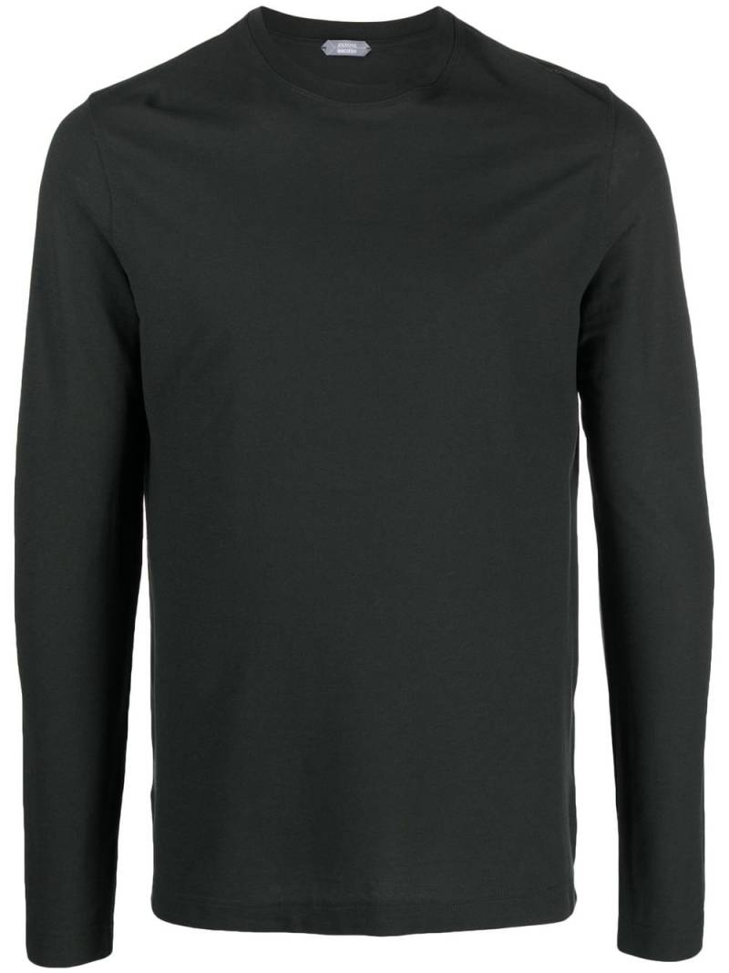 Zanone long-sleeved cotton T-shirt - Green von Zanone