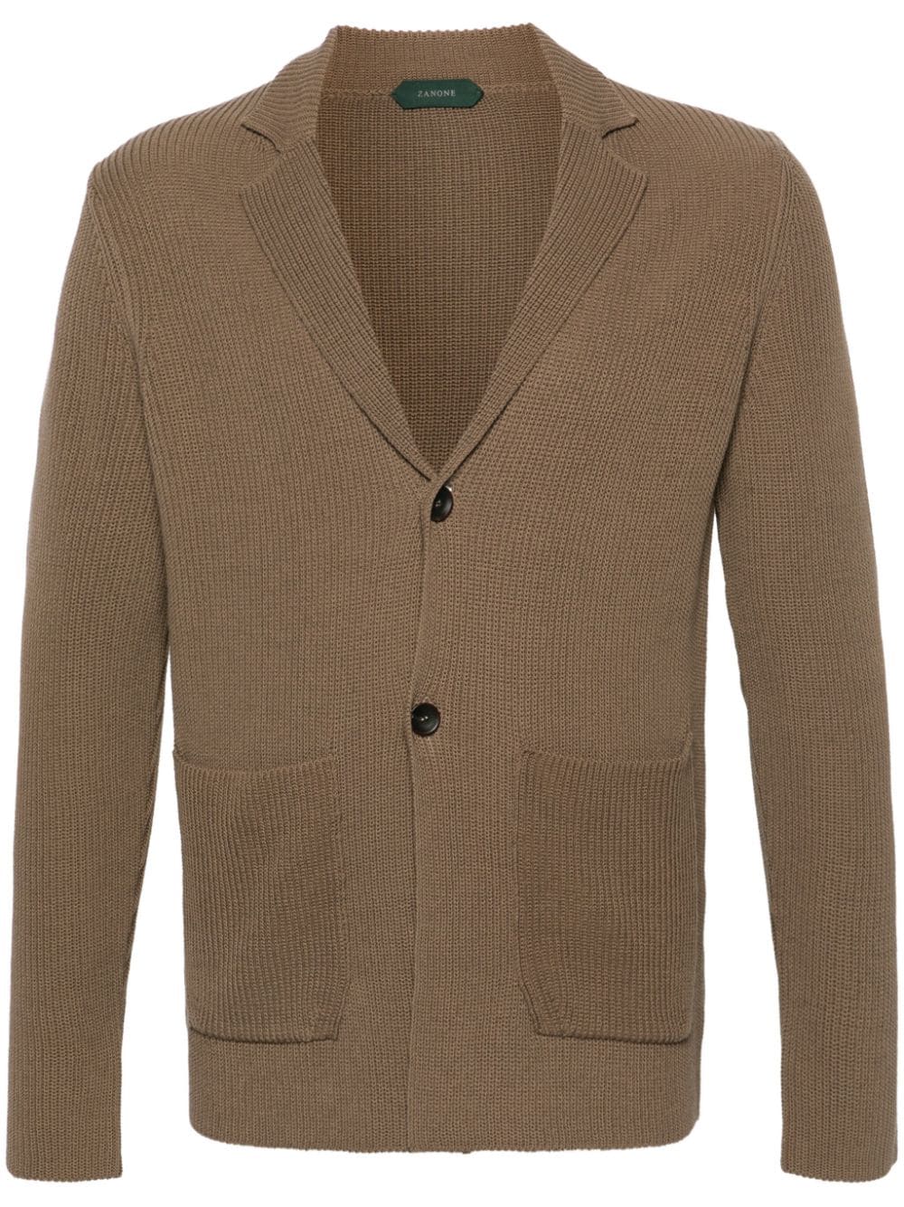 Zanone notched-lapels cotton cardigan - Green von Zanone