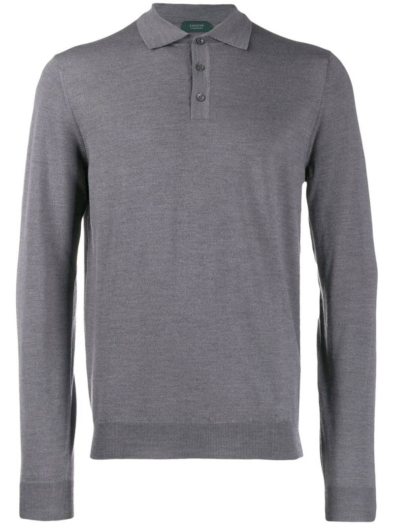 Zanone stretch polo shirt - Grey von Zanone