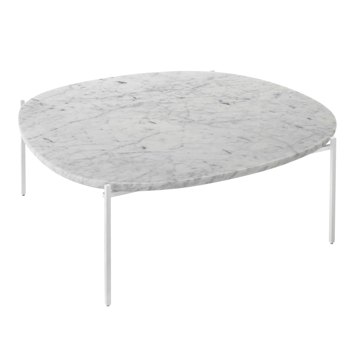 Niobe 672 Couchtisch, Tischplatte/Untergestell marquinia marmor/schwarz von Zanotta