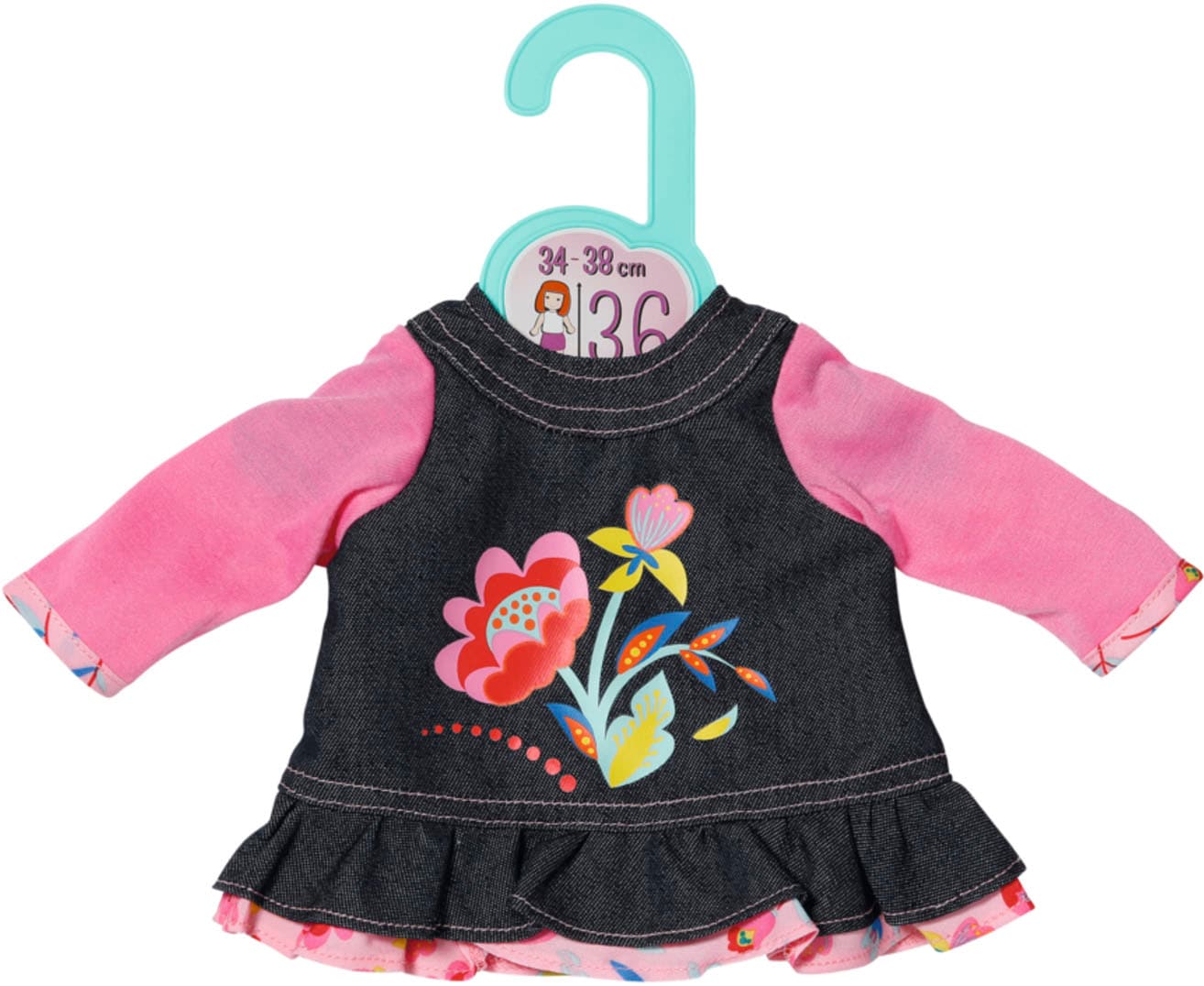 Zapf Creation® Puppenkleidung »Dolly Moda, Jeans Kleid Blumen 36 cm« von Zapf Creation®