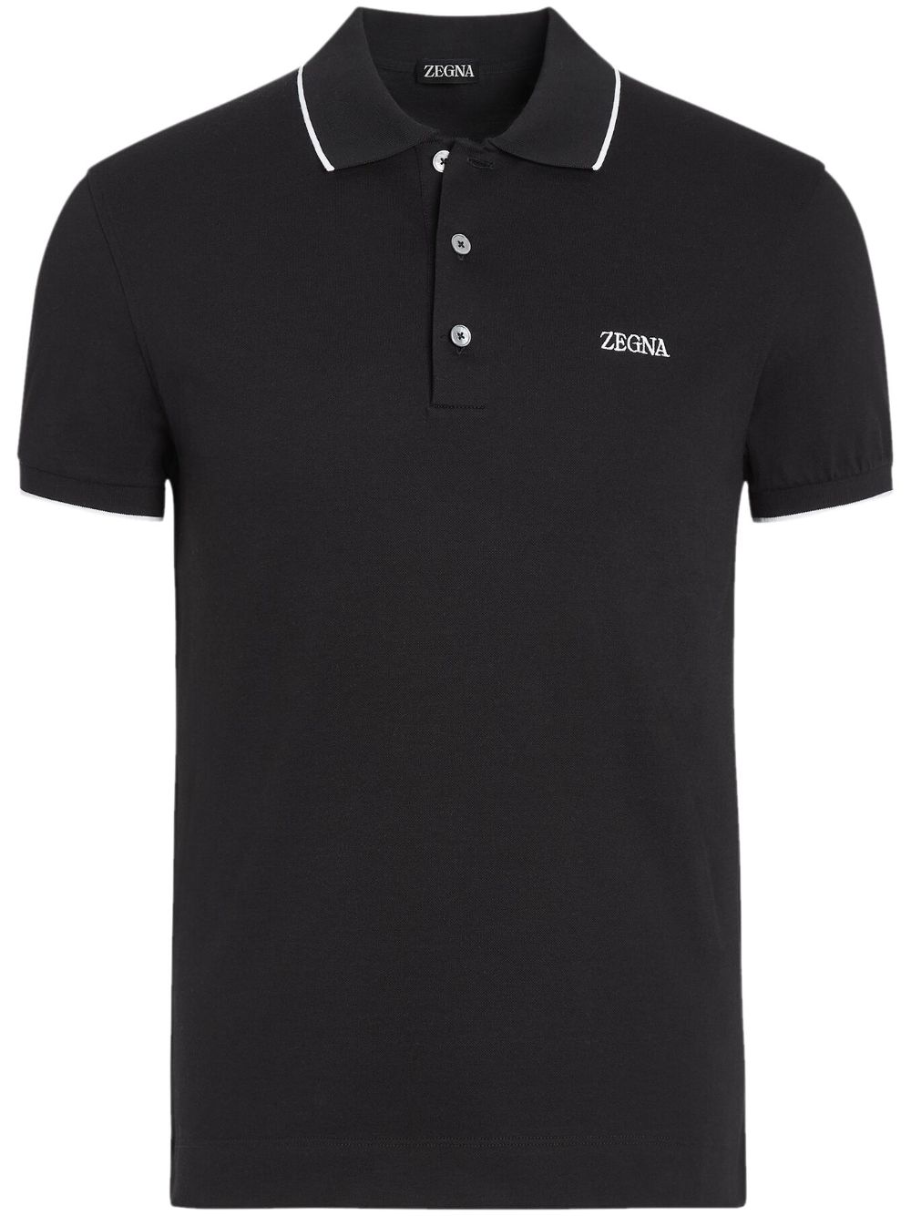 Zegna cotton polo shirt - Black von Zegna