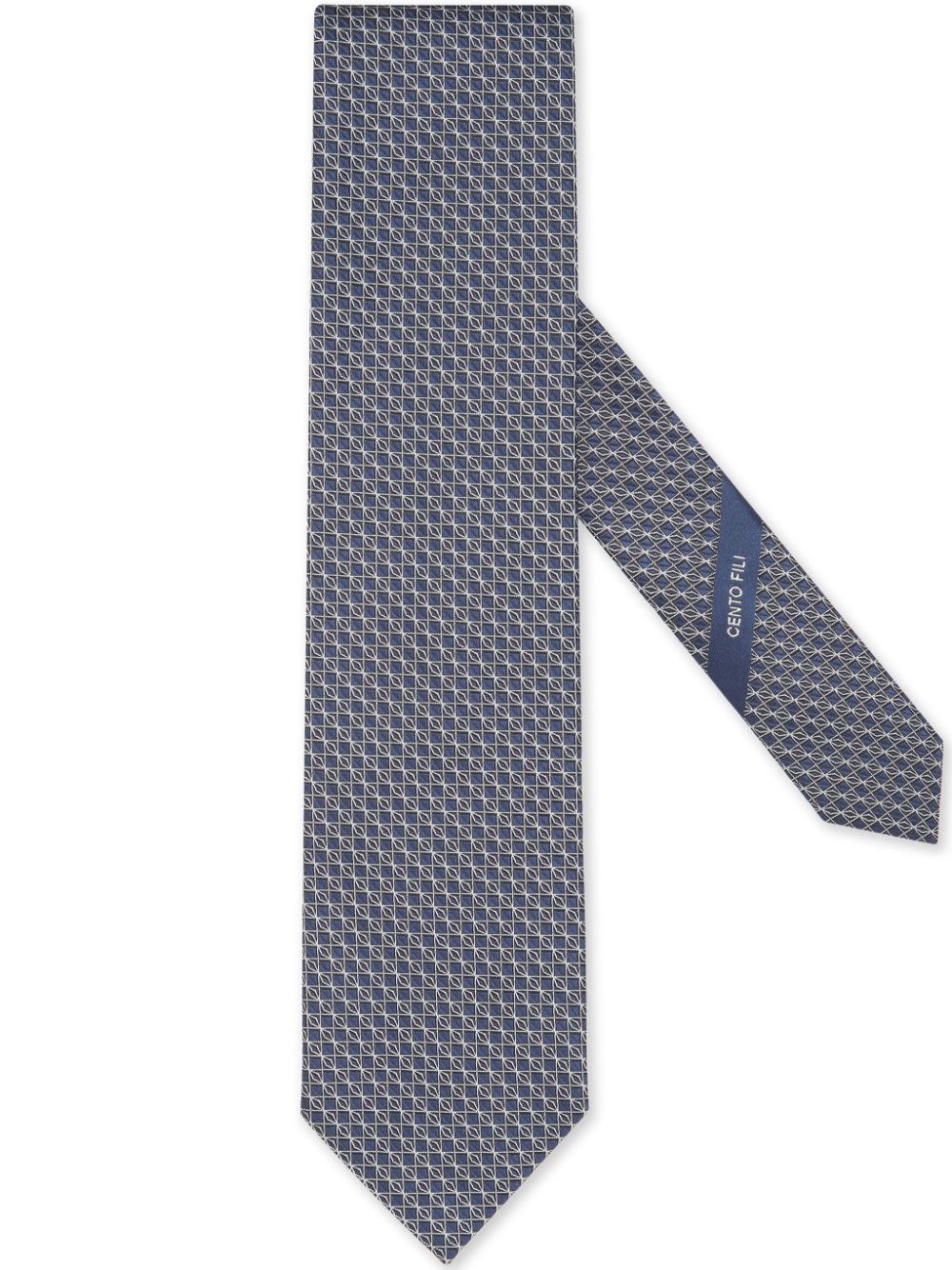 Zegna Cento Fili jacquard silk tie - Blue von Zegna