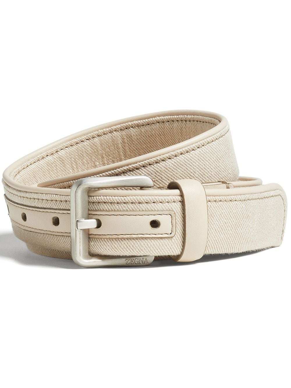 Zegna Oasi Lino cotton-blend belt - Neutrals von Zegna