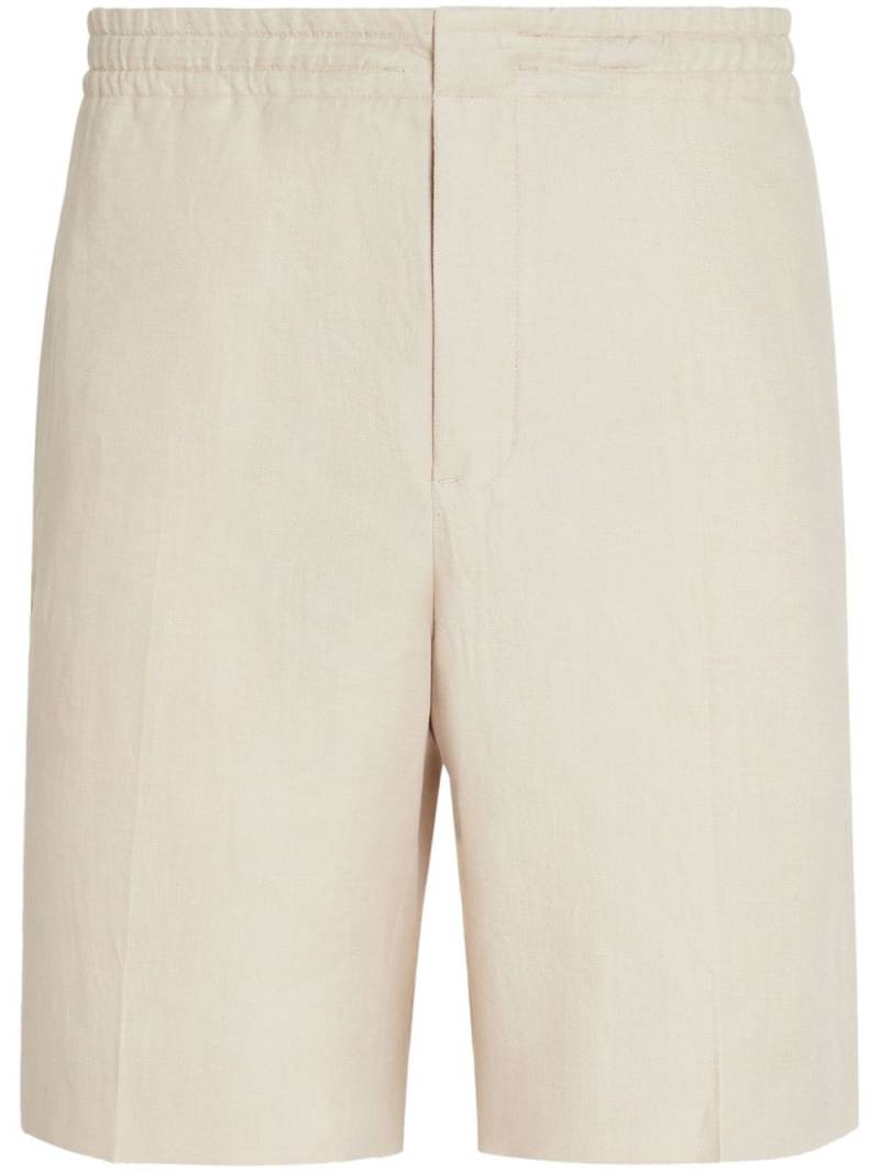 Zegna Oasi Lino linen shorts - Neutrals von Zegna