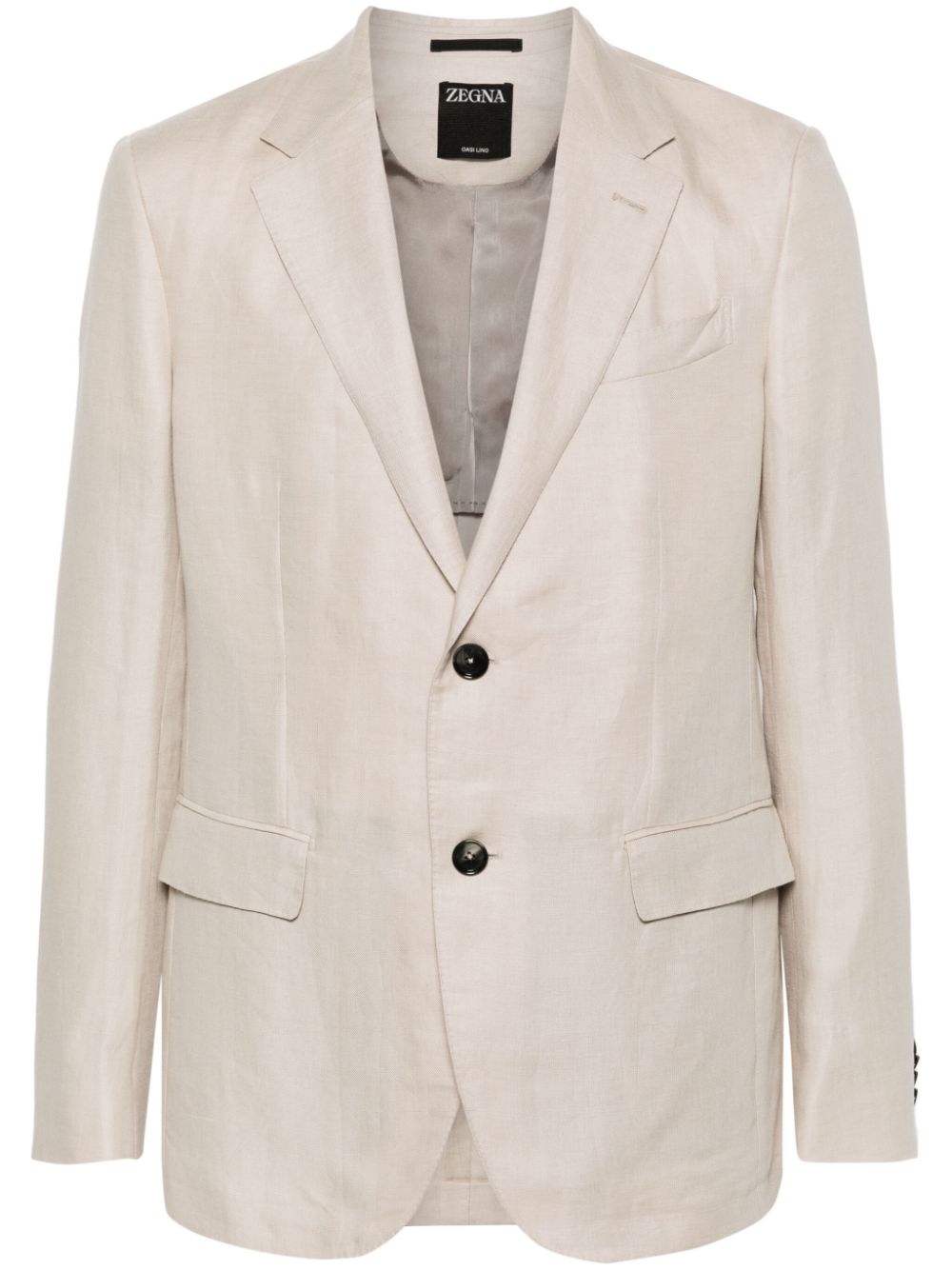 Zegna Oasi single-breasted blazer - Neutrals von Zegna