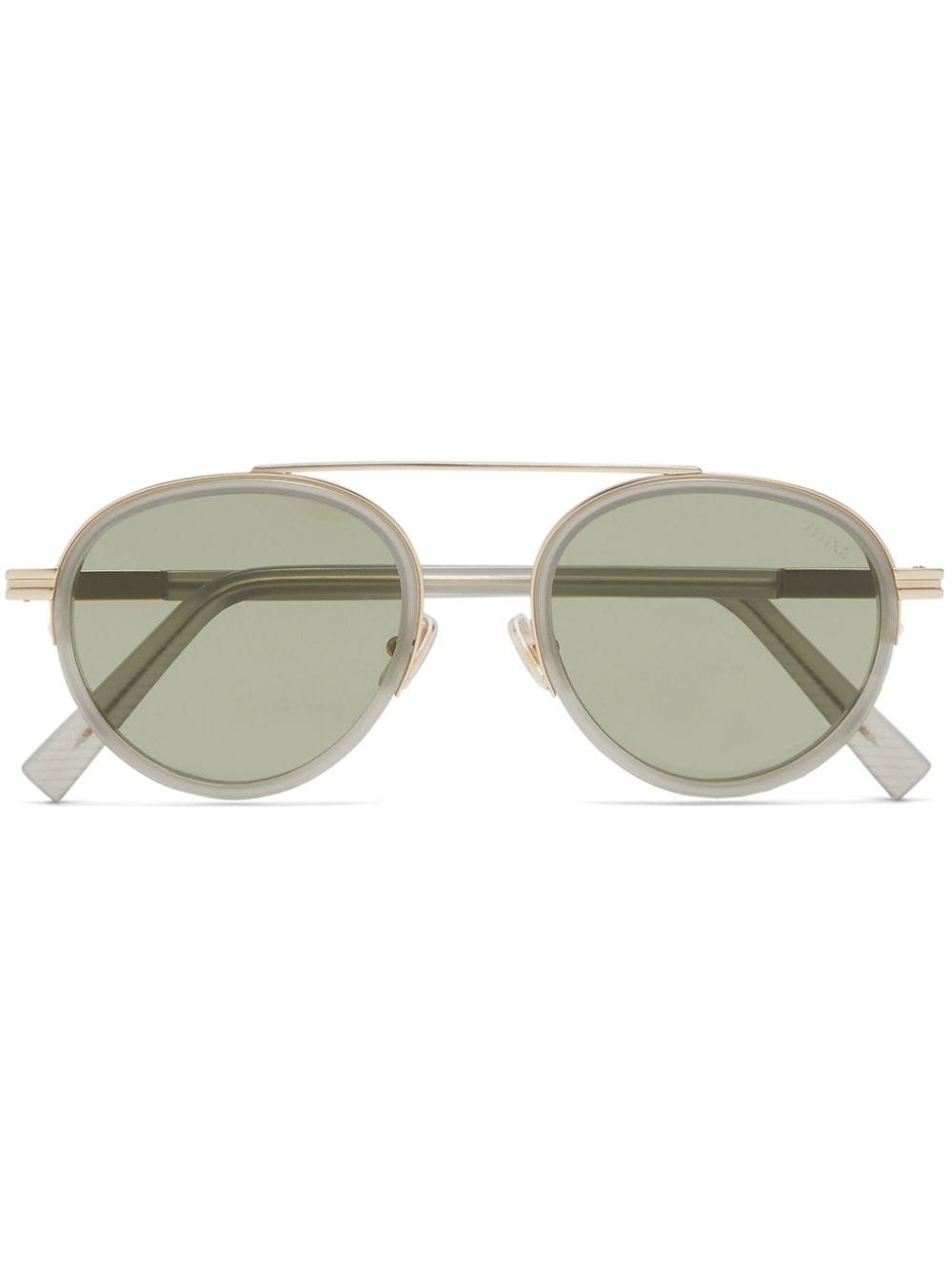 Zegna Orizzonte II round-frame sunglasses - Green von Zegna