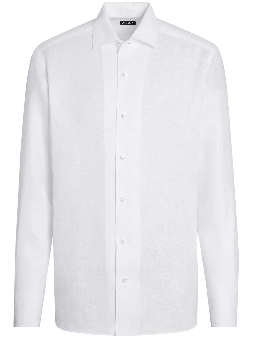 Zegna Pure Linen long-sleeve shirt - White von Zegna