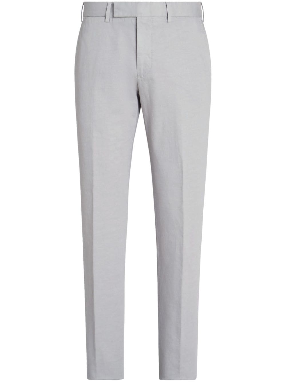 Zegna Summer Chino cotton-linen trousers - Grey von Zegna