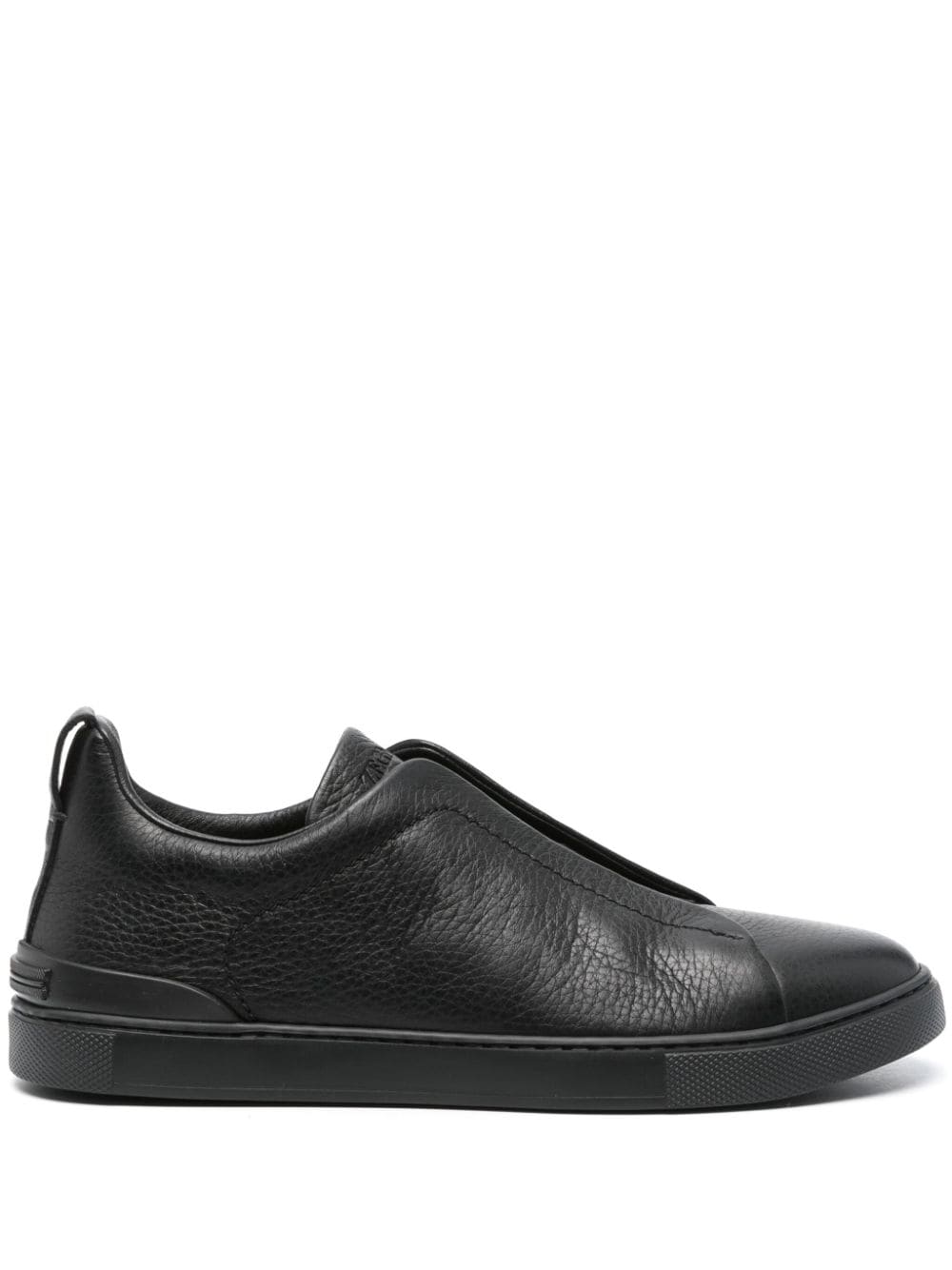 Zegna Triple Stich leather sneakers - Black von Zegna