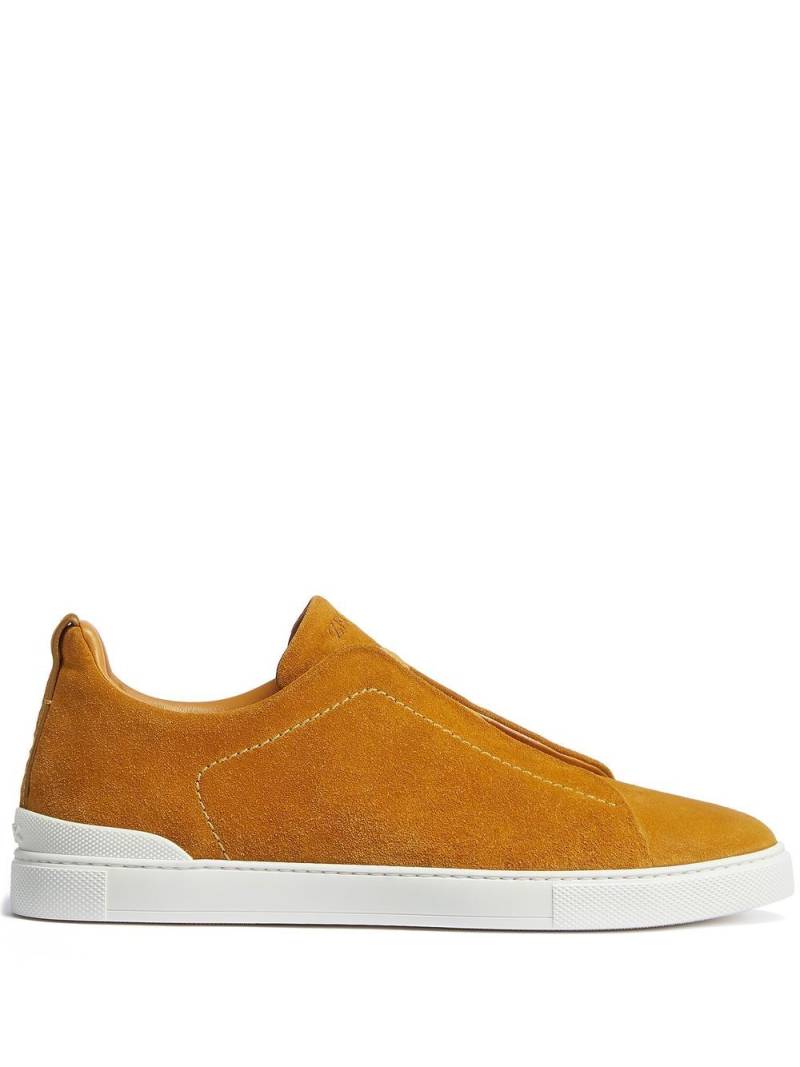 Zegna Triple Stitch suede sneakers - Orange von Zegna